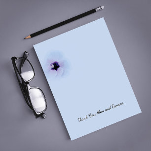 Hibiscus Bloem-Blauwe Achtergrond Ontwerp Notitieblok