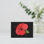 Hibiscus Bloem Bloemstuk Visitekaartje (Staand voorkant)