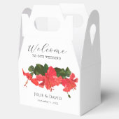 Hibiscus Bloem Bruiloft Favor Box Bedankdoosjes (Geopend)