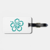 Hibiscus bloem embleem bagagelabel (Achterkant horizontaal)