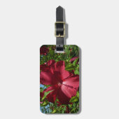 Hibiscus Bloem en Blue Sky Bagagelabel (Voorkant verticaal)
