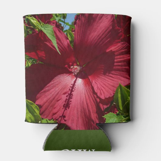 Hibiscus Bloem en Blue Sky Blikjeskoeler (Achterkant)