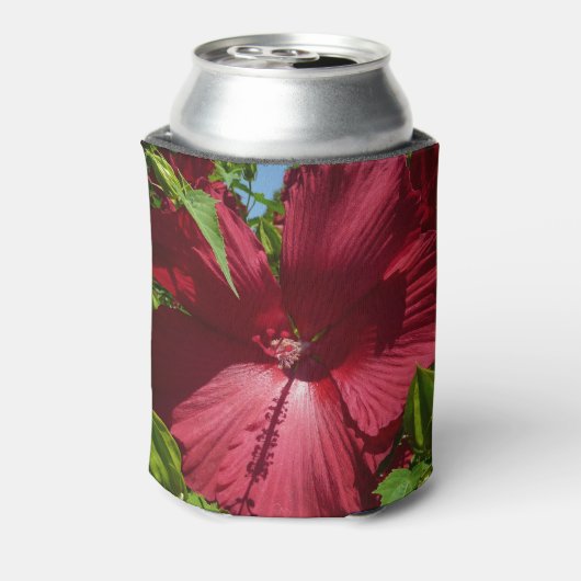 Hibiscus Bloem en Blue Sky Blikjeskoeler (Blikje Achterkant)