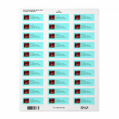 Hibiscus Bloem en Blue Sky Etiket (Full Sheet)