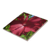 Hibiscus Bloem en Blue Sky Tegeltje (Zijkant)