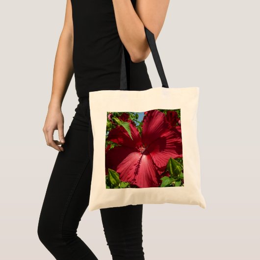 Hibiscus Bloem en Blue Sky Tote Bag (Voorkant (product))