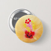Hibiscus Bloem Foto Ronde Button 5,7 Cm (Voorkant /achterkant)