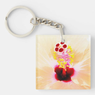 Hibiscus Bloem Foto Sleutelhanger