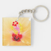 Hibiscus Bloem Foto Sleutelhanger (Achterkant)
