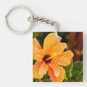 Hibiscus Bloem Fotografie Sleutelhanger