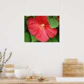 Hibiscus Bloem Helder Magenta Bloemstuk Poster (Keuken)