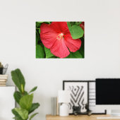 Hibiscus Bloem Helder Magenta Bloemstuk Poster (Thuiskantoor)