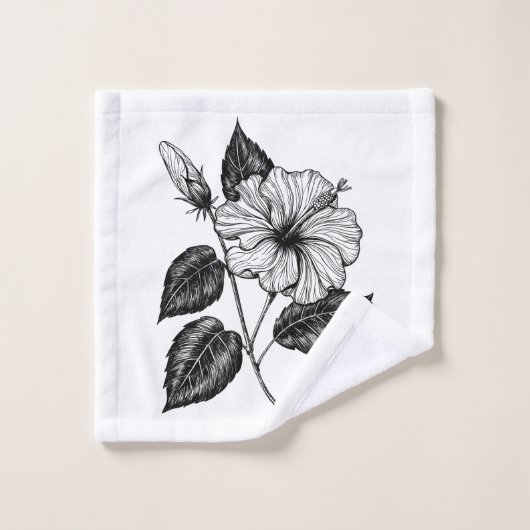 Hibiscus bloem II Bad Handdoek (Wasdoekje)