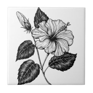 Hibiscus bloem II Tegeltje