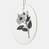 Hibiscus bloem III Keramisch Ornament (Links)