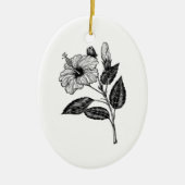 Hibiscus bloem III Keramisch Ornament (Voorkant)