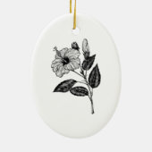 Hibiscus bloem III Keramisch Ornament (Achterkant)