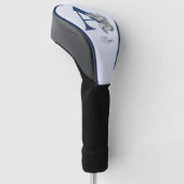 Hibiscus Bloem Monogram Initiaal A Gepersonaliseer Golfheadcover (Schuin)