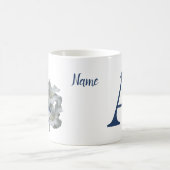 Hibiscus Bloem Monogram Initiaal A Gepersonaliseer Koffiemok (Center)