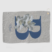 Hibiscus Bloem Monogram Initiaal B Persoonlijk Golfhanddoek (Horizontaal)