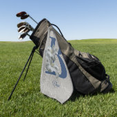 Hibiscus Bloem Monogram Initiaal B Persoonlijk Golfhanddoek (Groen)