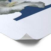 Hibiscus Bloem Monogram Initiaal B Poster (Hoek)