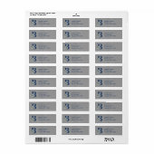 Hibiscus Bloem Monogram Initiaal B Retouradres Etiket (Full Sheet)
