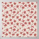 Hibiscus bloem naadloos patroon poster (Voorkant)