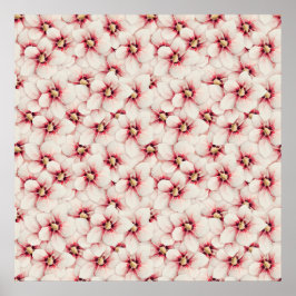 Hibiscus bloem naadloos patroon poster