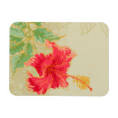 Hibiscus-bloem op getonde achtergrond magneet (Horizontaal)