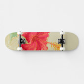 Hibiscus-bloem op getonde achtergrond persoonlijk skateboard (Horizontaal)