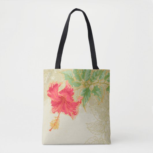 Hibiscus-bloem op getonde achtergrond tote bag (Voorkant)