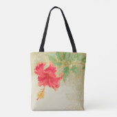 Hibiscus-bloem op getonde achtergrond tote bag (Achterkant)