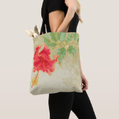 Hibiscus-bloem op getonde achtergrond tote bag (Dichtbij)