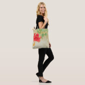 Hibiscus-bloem op getonde achtergrond tote bag (Op model)