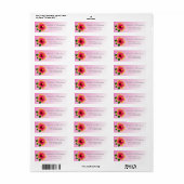 Hibiscus bloem op roze etiket (Full Sheet)