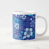 Hibiscus Bloem Patroon Glas Jumbo Mok (Rechts)