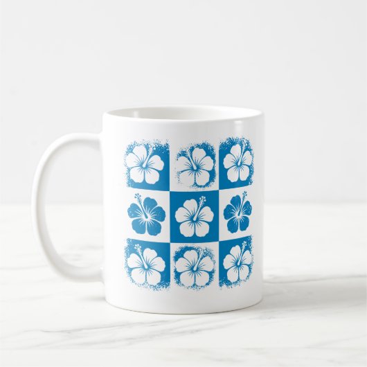 Hibiscus Bloem Patroon Koffiemok (Links)