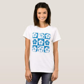 Hibiscus Bloem Patroon T-shirt (Voorkant volledig)