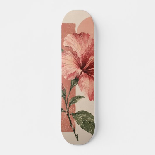 Hibiscus Bloem Skateboard (Voorkant)