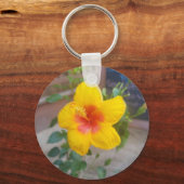 Hibiscus Bloem Sleutelhanger (Voorkant)
