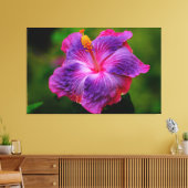 Hibiscus Bloem Stretch Canvas Print (Insitu (Woonkamer))