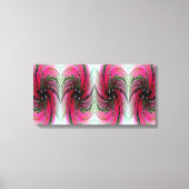Hibiscus Bloem Swirl X 4 Verpakt Canvas Afdruk (Voorkant)