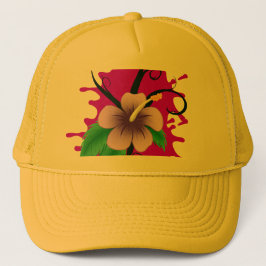 Hibiscus Bloem Trucker Hoed Pet