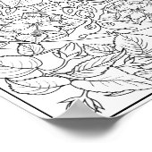 Hibiscus bloem volwassen kleuring Mandala Poster (Hoek)