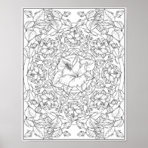 Hibiscus Bloem Volwassenen Kleur Mandala