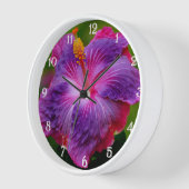Hibiscus Bloem Wandklok (Hoek)