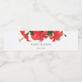 Hibiscus bloem Water Fles Label Waterfles Etiket (Enkel label)