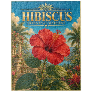Hibiscus Bloem, Watercolor Kunst Legpuzzel