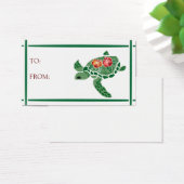 Hibiscus bloem zee schildpad CADEAU LABELS Visitekaartjes (Bureau)